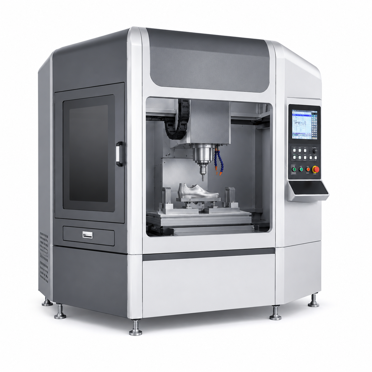 High Precision CNC Shoe Last Carving Machine Automatic Digital Shoe Last Lathe Milling Equipment for PE Wood Aluminum Last Making and Footwear Sample Development-{$k+1}