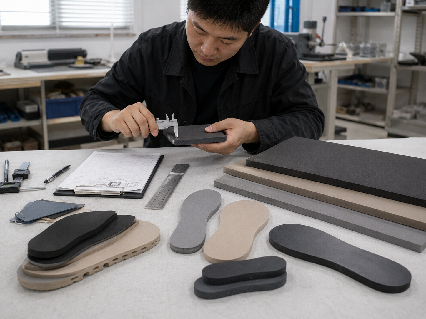 Closed Cell Foamed Rubber Sheet, Microcellular Foam Rubber Slab For Shoe Insole, Casual Shoe Midsole, Die Cutting Raw Material -{$k+1}