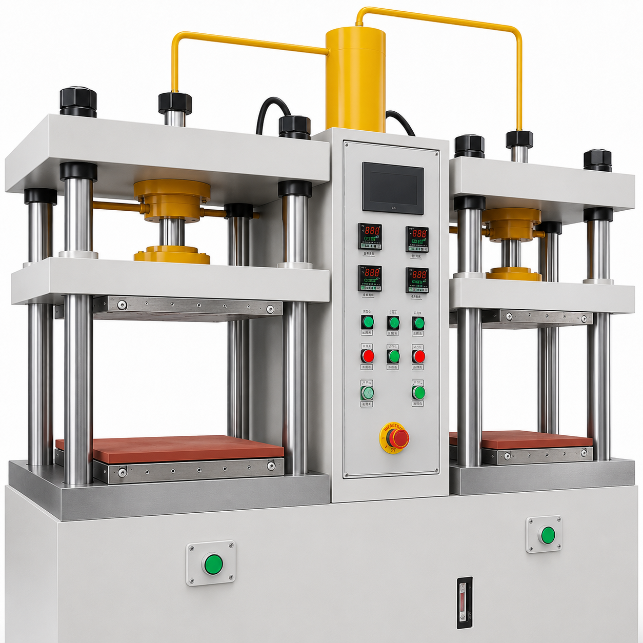 Double Station Four Column Hydraulic Hot Press Laminating Machine Constant Temperature Shoe Toe Heel Counter Hot Melt Bonding Machine-{$k+1}