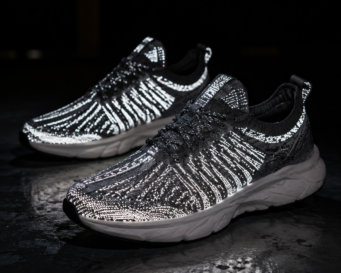 High Visibility Reflective Yarn For Shoe Making, Glass-Bead Reflective Thread For Flyknit Upper-{$k+1}