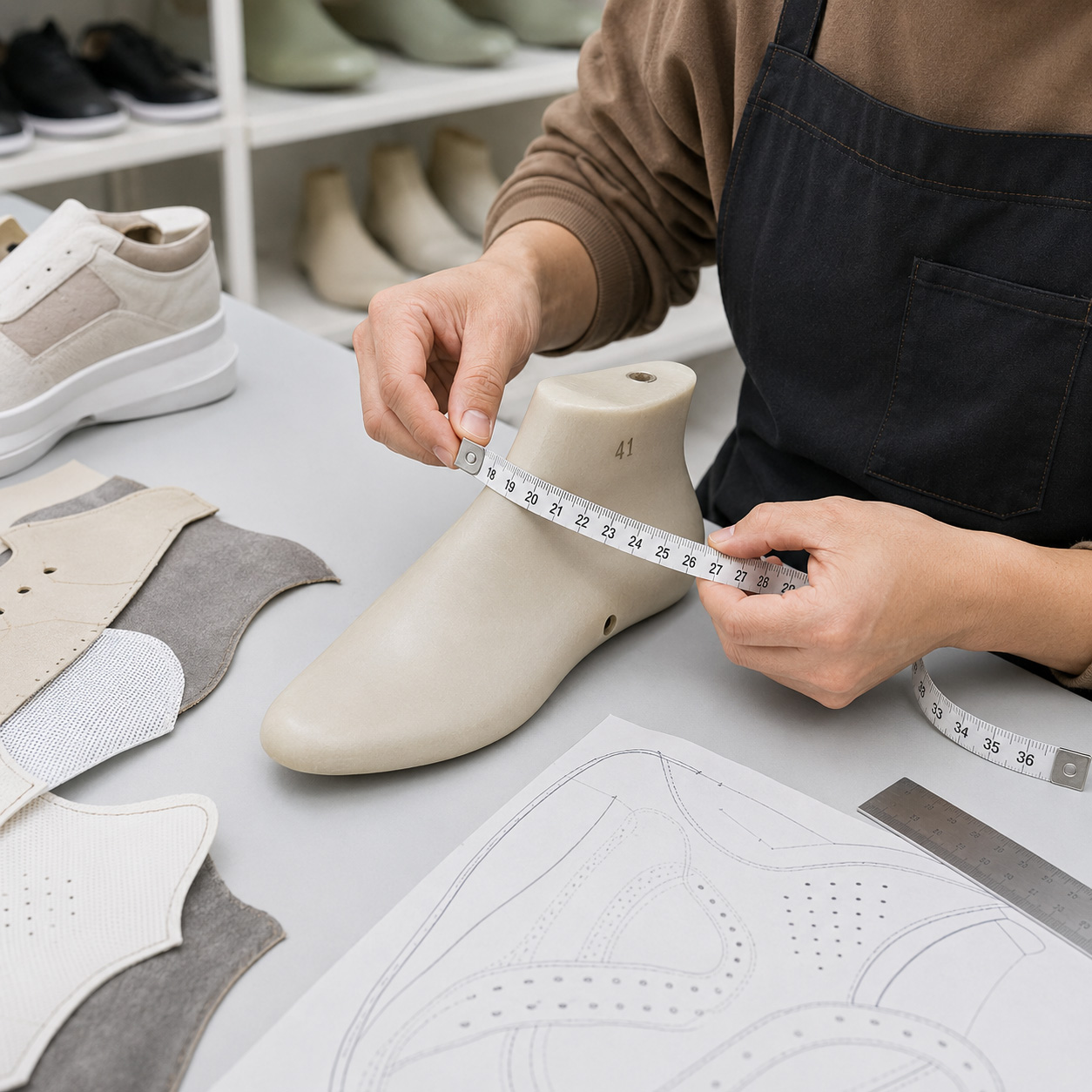 Flexible Measuring Tape For Shoe Making, Soft Tailor Tape Measure For Last & Upper Circumference Measurement-{$k+1}