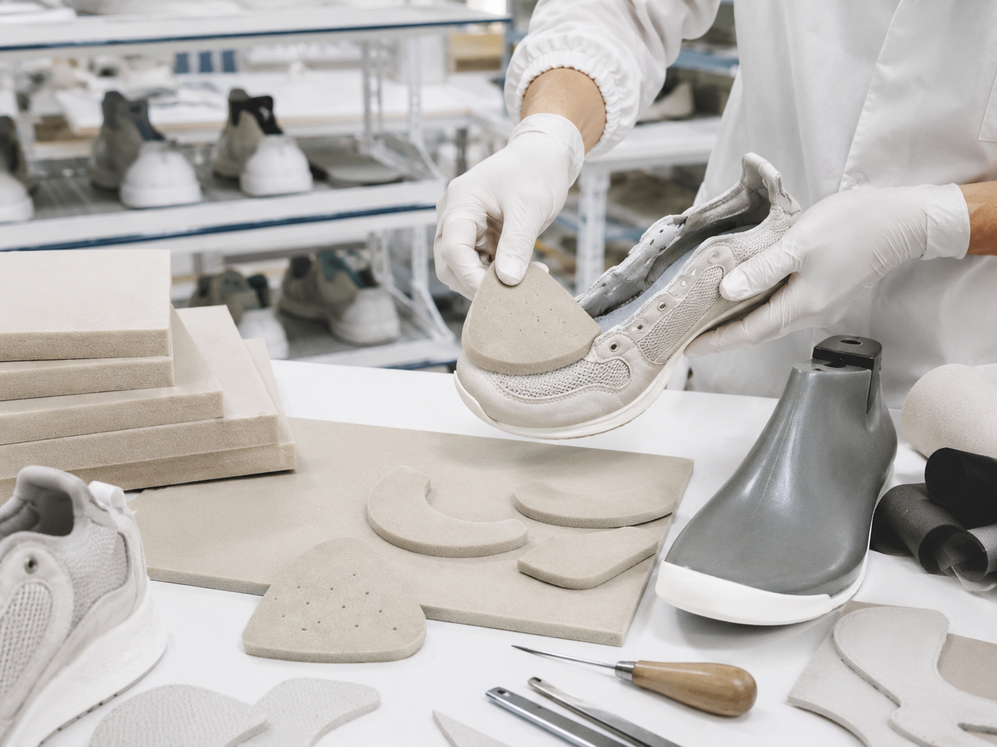High Density Shoe Shaping Foam Sheet, EVA PU Support Foam For Sneaker Toe Box, Heel Counter, Collar Shaping Reinforcement-{$k+1}