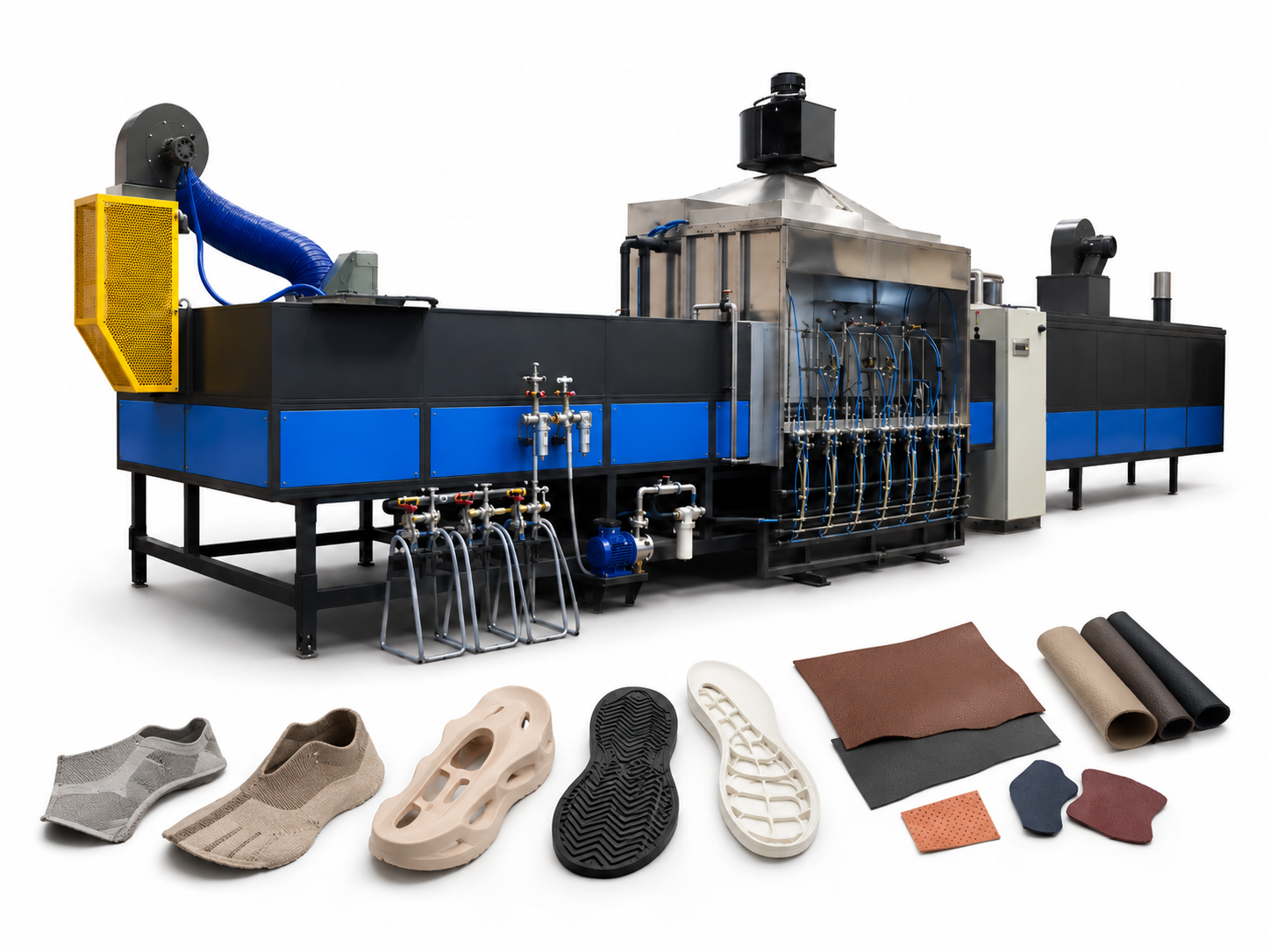 Automatic Shoe Treatment Agent Spraying & Drying Integrated Production Line For Upper & Outsole-{$k+1}