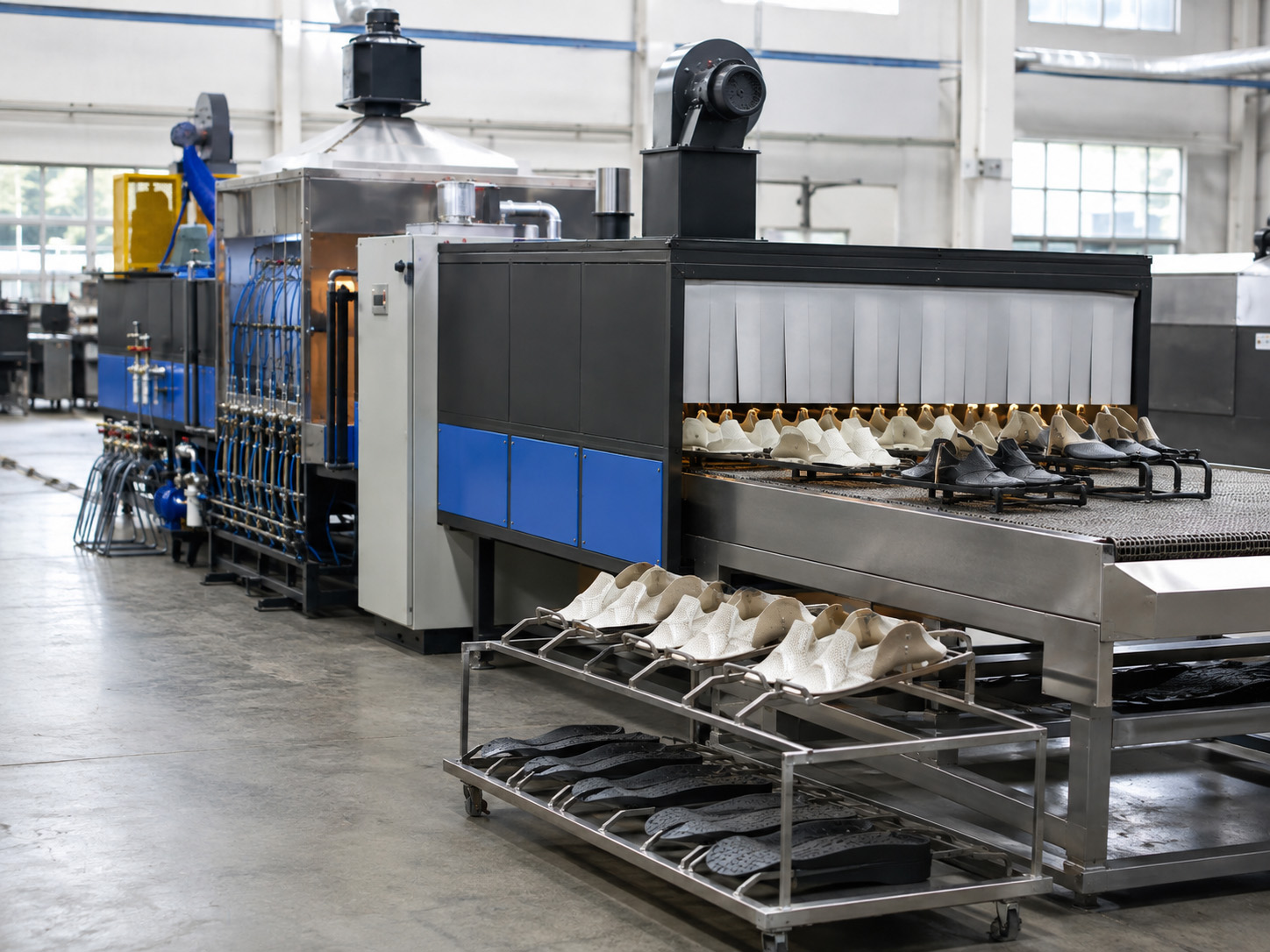 Automatic Shoe Treatment Agent Spraying & Drying Integrated Production Line For Upper & Outsole-{$k+1}