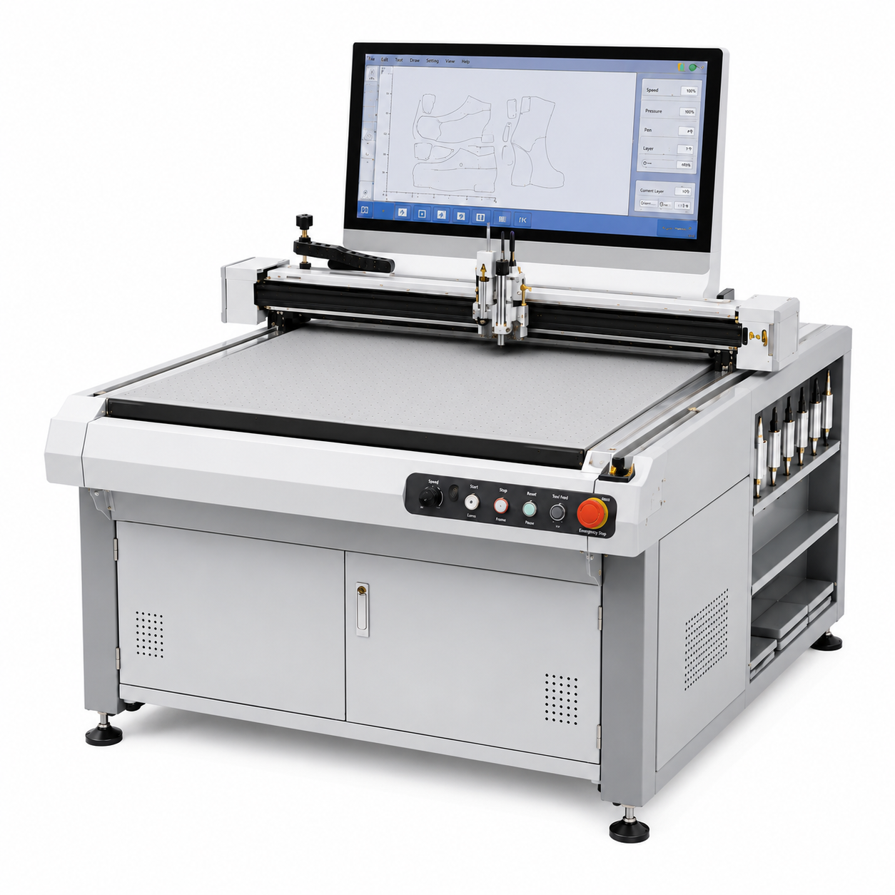 Computerized Footwear Pattern Drawing Plotter With Vacuum Adsorption For Shoe Pattern Making Computerized Footwear Pattern Drawing Plotter With Vacuum Adsorption For Shoe Pattern Making