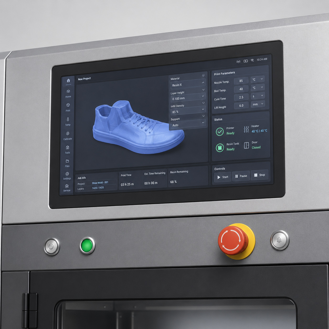 3D 鞋模打印机 工业级光固化 UV 树脂 3D 打印设备 高精度鞋业鞋模与运动鞋纹路原型制作机器-{$k+1}
